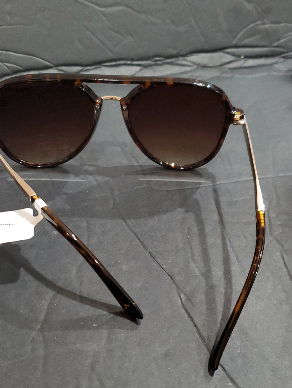Jessica Simpson j6382 brown tortoiseshell aviator flat brow style sunglasses new - Picture 4 of 12